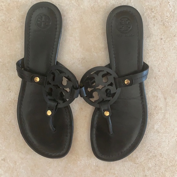 Tory Burch Shoes - Tory Burch Leather Miller Sandal Perfect Black